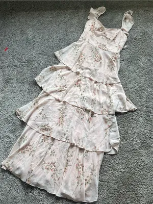 Wayf Blush Floral Tiered Maxi Dress thumbnail 1