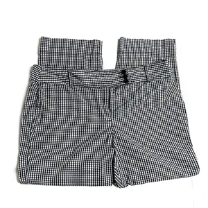 Ann Taylor LOFT Blck and White Gingham Checkered Marisa Cropped Pants thumbnail 1