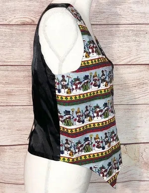 Vintage Nutcracker Snowman Christmas Vest Size S thumbnail 3