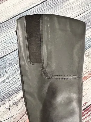 Franco Sarto Black Knee High Leather Boots “Cristo” Wide Shaft thumbnail 10