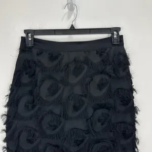 Marella Demien Mini Skirt Black Fringe High Waist Party Straight Pencil US 6 NWT thumbnail 11