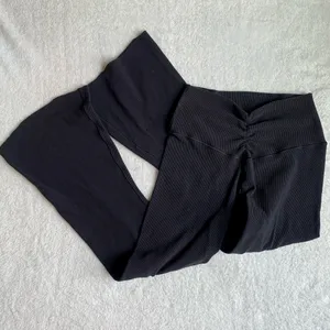 Aerie OFFLINE Waffle Leggings by Real Me High-Waisted Ruched Flare thumbnail 1