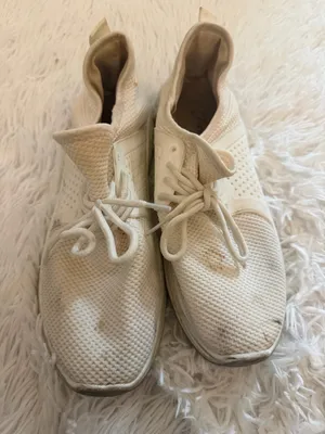 🩷 3/$18 White Knit Lace Up Athletic Sneakers Women's Size 10 Walking Shoes thumbnail 2