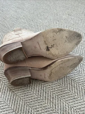 Ovyé by Cristina Lucchi sand suede texan ankle boots. thumbnail 3