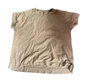Everlane Womens Organic Cotton Boxy Crew Neck T-Shirt Tan Ochre Size M thumbnail 1