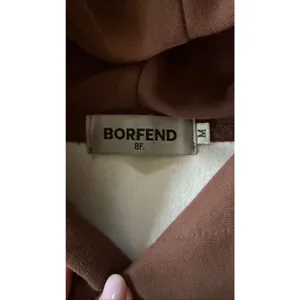 BORFEND Brown Graphic Hoodie Oversized Unisex Size M thumbnail 2
