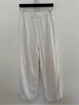 Abercrombie & Fitch Crop White Wide-Leg Pants thumbnail 2