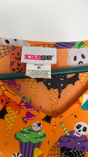 Scrubstar Scrub Top Halloween thumbnail 3
