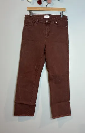 Loft rust colored Straight leg jeans thumbnail 1