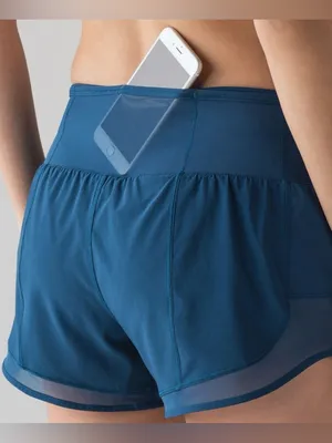lululemon athletica Mind Over Miles Shorts Mesh Details Poseidon Blue Size 6 thumbnail 2
