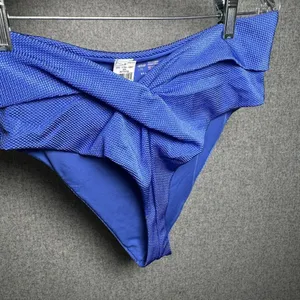 Aerie Large‎ High Cut Cheeky Swim Bikini Bottom Blue Summer NWT Bathing Suit thumbnail 8