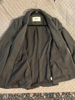 American Eagle Oversized Boyfriend Blazer Gray XS thumbnail 8
