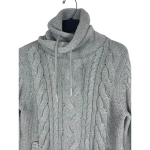 L.L. Bean Cable Knit Cowl Neck Sweater Chunky PS Cozy Outdoor Heavy Heritage thumbnail 2