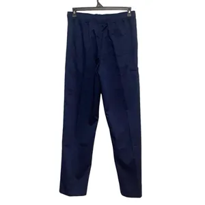 Hanes Scrub Pants Womens Size M Navy Blue Straight Leg Cargo Drawstring NWT thumbnail 2