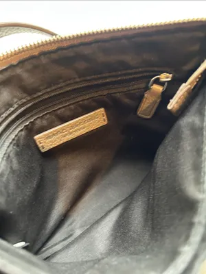 Marc Jacobs Leather square double compartment crossbody tan minimalist thumbnail 8
