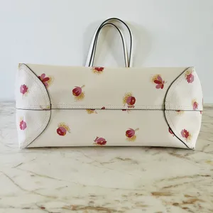 COACH Chalk Multi Poppy Floral City Tote Bag thumbnail 8