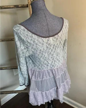 Lace Frill Long Sleeve Top thumbnail 9