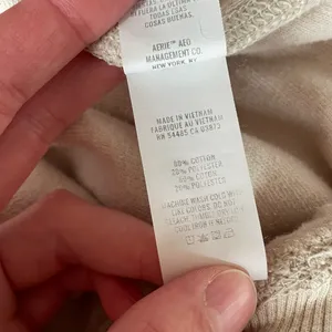 Aerie Women’s S Sherpa Fleece Jogger Pants Cream White Cozy Lounge Zip Waist thumbnail 5