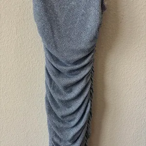 NWT B. Darlin Light Blue Glitter Ruched One-Shoulder Mini Dress Size 2 thumbnail 5