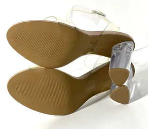 Steve Madden Camille Lucite Clear Block Heel Dress Sandals Size 8 thumbnail 12