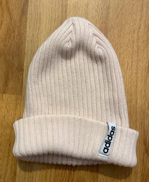 Adidas Light Pink Ribbed Knit Beanie thumbnail 1