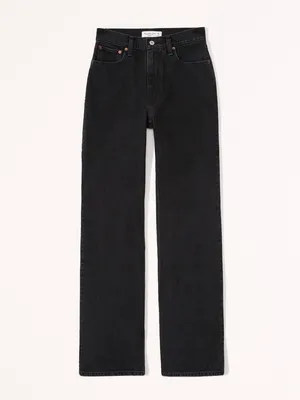 Abercrombie Curve Love High Rise 90s Relaxed Jean in Washed Black Size 28 (6 Regular) thumbnail 3