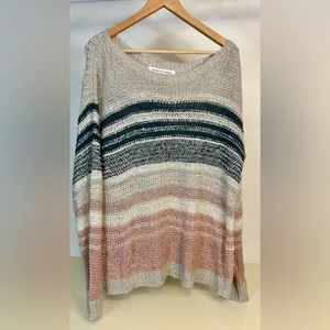 NWOT Cupcakes & Cashmere Striped Sweater large thumbnail 2