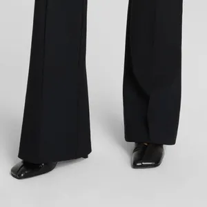 New Spanx Black Ponte Knit Pull On Pants Straight Leg Size L thumbnail 4