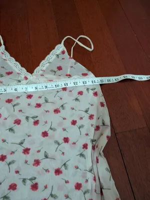 Eberjey Rose Floral Lace Trim Chemise Slip Dress Size M/L thumbnail 5