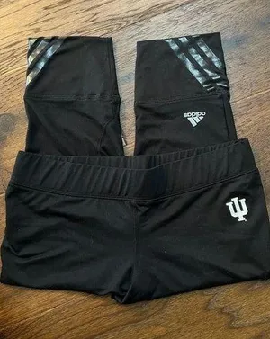IU Indiana university adidas cropped leggings thumbnail 1