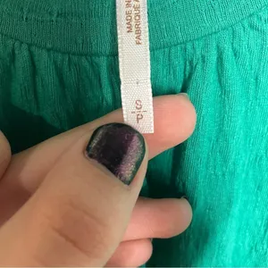 Free People green tank‎ tunic high neck size small oversized thumbnail 5