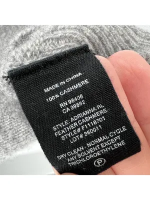 Theory Adrianna RL 100% Cashmere V-Neck Sweater Gray Size Small Quiet Luxury thumbnail 8