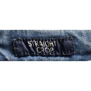 KAARI Blue Straight Crop Painted Light Wash Denim Jeans Size‎ 10 thumbnail 4