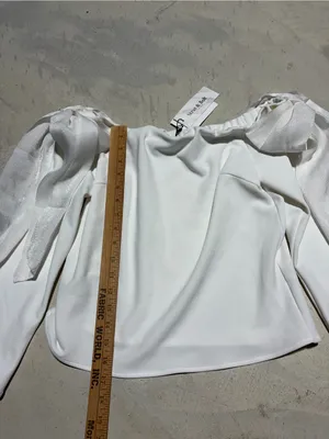 Strut & bolt NWT Off-Shoulder White LONG Sleeve Women's Top medium MSRP$65 thumbnail 7