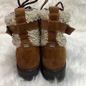 Sam Edelman Brown Tenlee Suede‎ Sherpa Hiker Winter Boots Size 8 B61 thumbnail 6