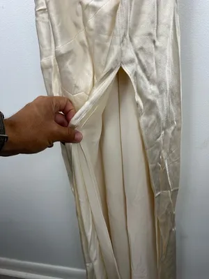 Shona Joy La Lune‎ Bias Cowl Cream Satin Maxi Dress Women’s 8 NWT thumbnail 5