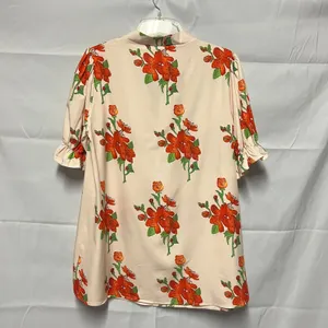 Women's Bohemian Floral Short Sleeve Top Size XL thumbnail 6