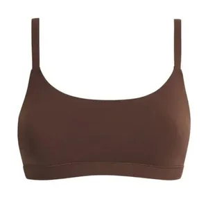 Skims Wear Everywhere Scoop Bralette Brown Loungewear Unpadded Comfy Sleep Bra thumbnail 1