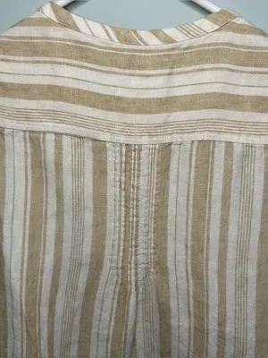 Faherty Isha Linen Top Natural Bombay Stripe Small thumbnail 6