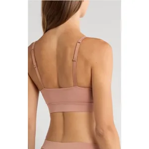 Woxer Luxe Icon Stretch Modal Adjustable Bralette Sz S Nude NEW thumbnail 2