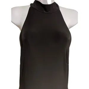 Lulus Flawless Expression Black Mock Neck Halter Maxi Size L thumbnail 7