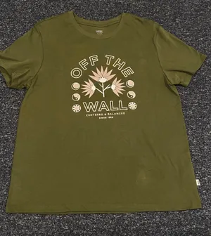 Vans Green Tee Shirt Women’s Large thumbnail 1