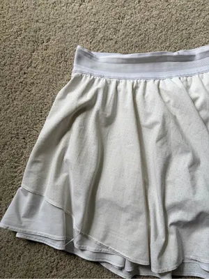 Lululemon women’s active court rival high rise white wear tennis skirt size 10 thumbnail 7