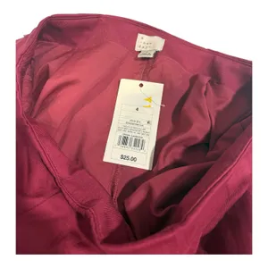 A New Day Women's Burgundy Pleated Mini Skort thumbnail 4