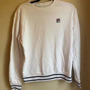 Varsity FILA Tennis White Line Heavy Weight Crewneck Sweatshirt thumbnail 1