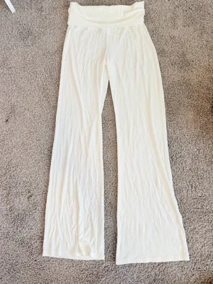 NWT Skims Women's Foldover ribbed Pants Soft Lounge in marble size large thumbnail 4