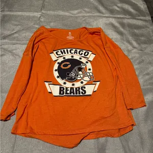 NFL Orange Long Sleeve Tee Chicago Bears thumbnail 1
