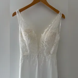 Lulus Forever Promised White Chiffon Embroidered Sequin Maxi Dress Size Medium thumbnail 11