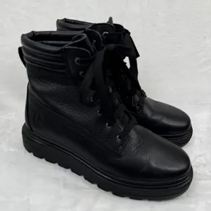Timberland Ray City 6 Inch Black Leather Combat Boots‎ Womens 8.5 A2JNY ReBOTL thumbnail 1