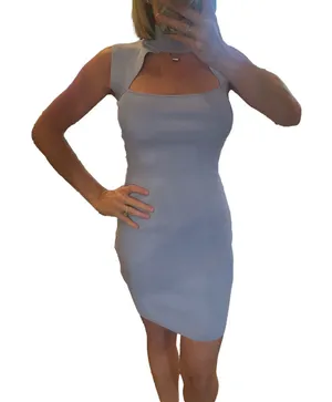 Revolve light blue Sleeveless ribbed Dress thumbnail 1